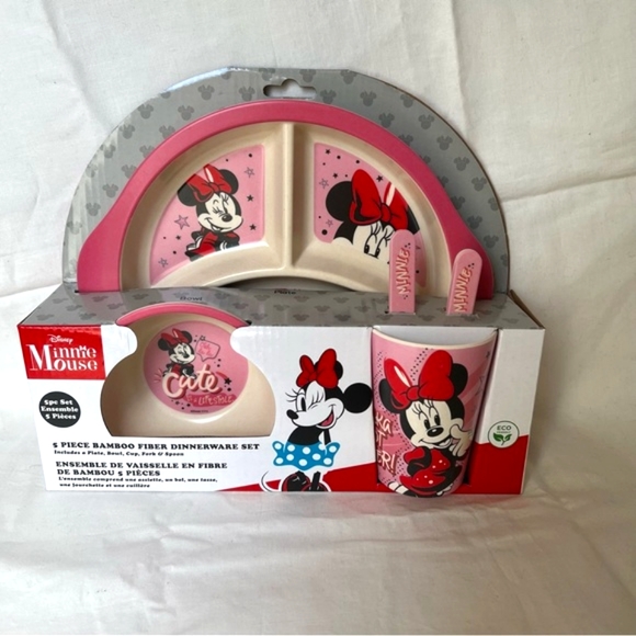 New Disney Minnie Mouse 5-piece Dinnerware Set - Picture 1 of 10